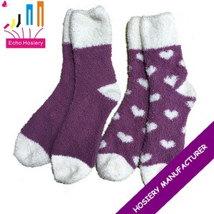 Teen girls lady&#39;s fluffy custom your own design women warm fuzzy slipper socks