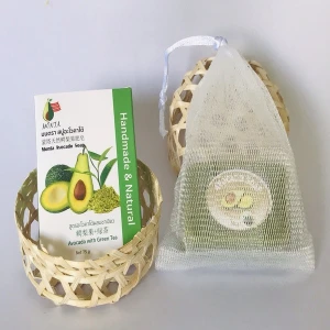 Thailand Products Avocado Green Tea soap Herbal Supplements Soaps Natural  The Skin and helps Inhibit Bacteria.