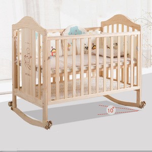 The newest design guardrail fence easily mobile baby bed/playpen for kids