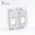 Import TOM-MB-28-03 Manufacturer  White standard 2 port 45*45 French Faceplate from China