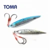 TOMA High Quality 60g 80g Metal Jigging Fishing Lures Spoon 3D Eyes Artificial Hard Bait sea Fishing Jig Lures