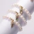 Import Top Quality 5 to 6mm Freshwater Pearl Beads Bracelet with Rainbow CZ Letter Charms from China