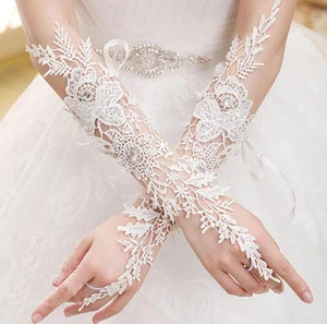 top quality white lace wedding gloves zilxn bridal lace gloves