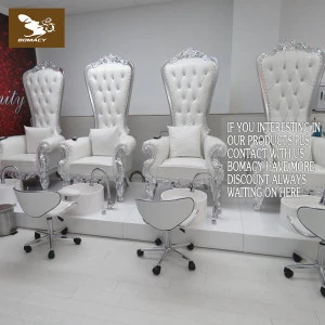 Top Quality White Luxury Spa Throne Chairs for Nail Salon