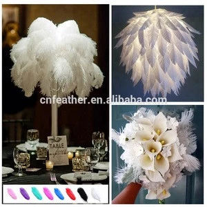 Top selling Beautiful cheap Dyed colors and white artificial bulk Ostrich Feathers for wedding party carnival decoration