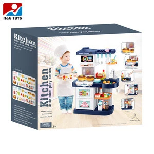 Touch screen remote control spray cooking table toy children kitchen set toy HC473085