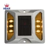 Traffic Safety Aluminum solar cat eyes with Shank Raised pavement marker Flashing 6 LED solar road studs lights