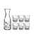 Import Transparent 1L glass milk jar with 4 pcs mason jar set from China