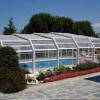 Transparent Cover Metal Glass Roof Sunroom Retractable Enclosures For Family Pool