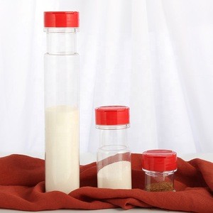 Transparent Empty  Herb Spice Salt Packaging PET Plastic Spice Shakers  Plastic Spice Bottle