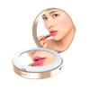 Traveling pocket cosmetic makeup mirror led with beauty light