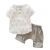 Import trendy toddler girl linen cotton 2pcs set clothing from China