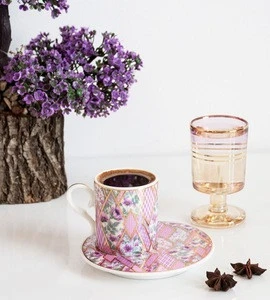 Turkish coffee cups new bone china tea coffee cup and saucer sets Espresso cup  Can be customized