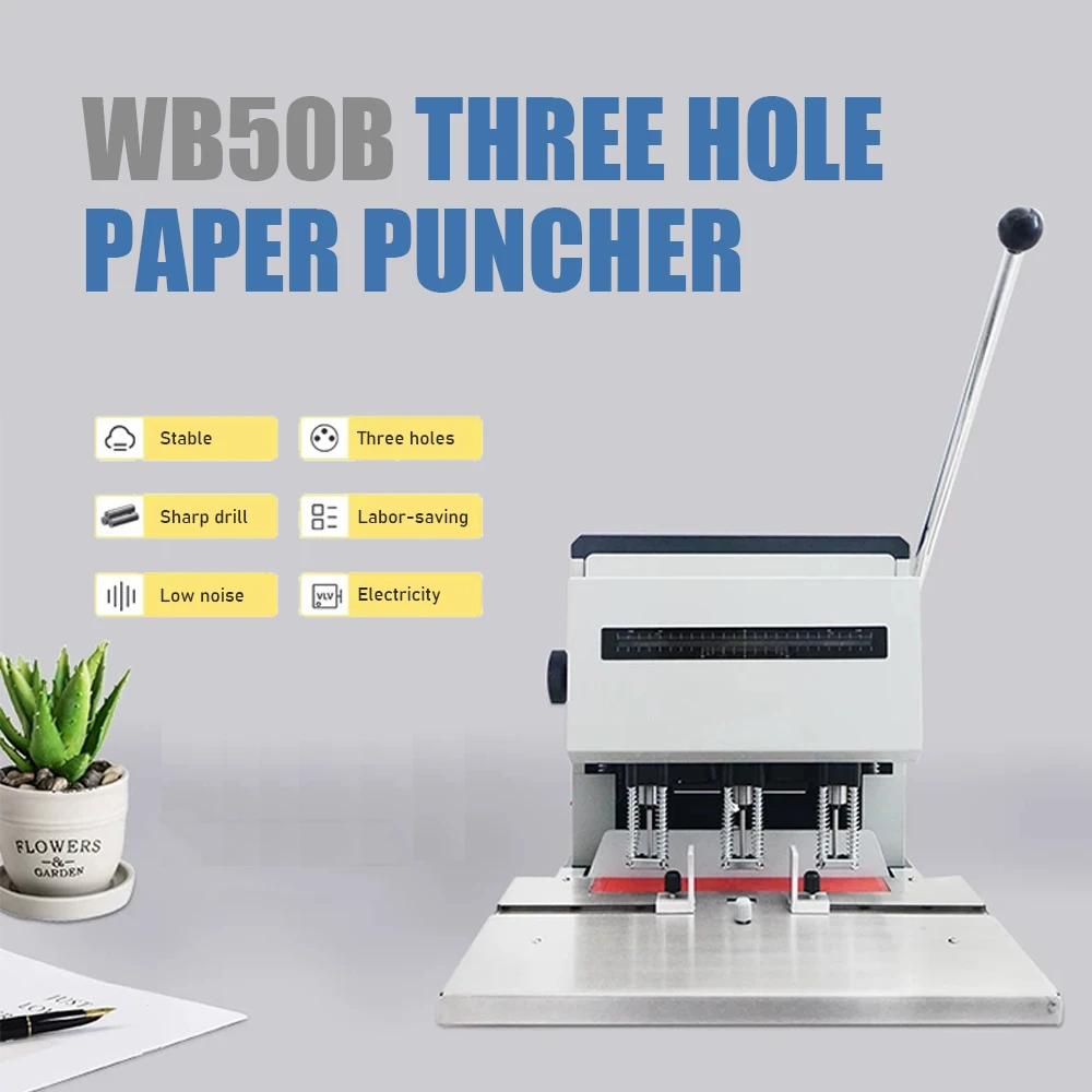 U-WB50B three  hole punch electric paper hole punch machine