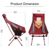 Ultralight High Back Folding Camping Chair with Headrest Side Pocket beach chair foldable
