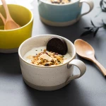 unique customised noodle cup coffee tea cheap antique large ceramic mug for breakfast cereal