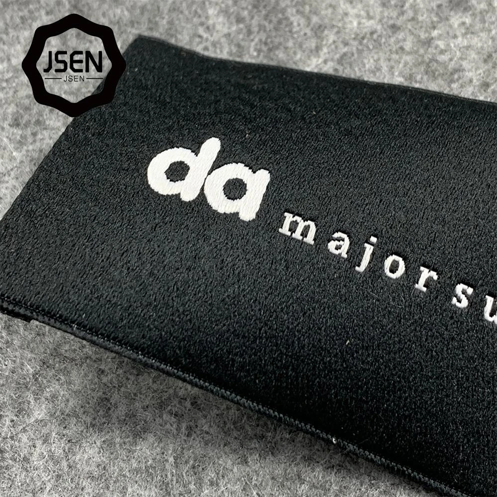 Unique modern clothing woven label  New custom china factory direct sale the most fashionable fabric logo garment wove labels