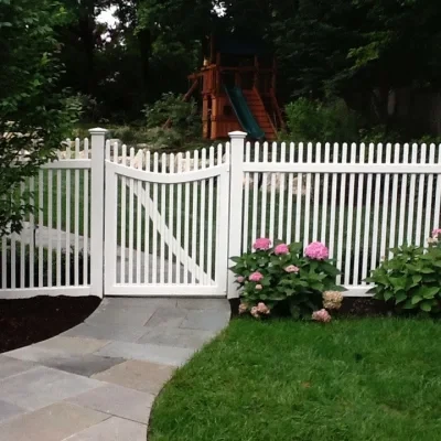 UV Protected White PVC Picket Garden Fence, Vinyl Picket Fence, Plastic Outdoor Picket Fence
