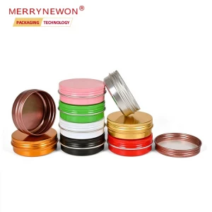 Various specifications aluminum tin cans eco-friendly packaging metal container aluminum jar 5g 10g 30g 60g 80g 100g 1oz 2oz