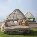 Villa Courtyard bed double waterproof sun protection outdoor bed