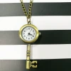 Vintage Watch Necklace Steampunk Skeleton  Fob Key Pocket Watch Clock Pendant Hand-winding Men