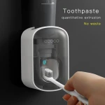 Wall Mount Automatic Toothpaste Dispenser Bathroom Accessories Set Toothpaste Squeezer Dispenser Bathroom Toothbrush Holder Tool