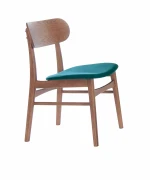 Walnut oak dining chair cloth chair armless outdoor solid wood chair