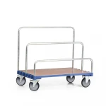 Warehouse Wood Deck Steel Frame Easy Moving Plasterboard Sheeting Trolley