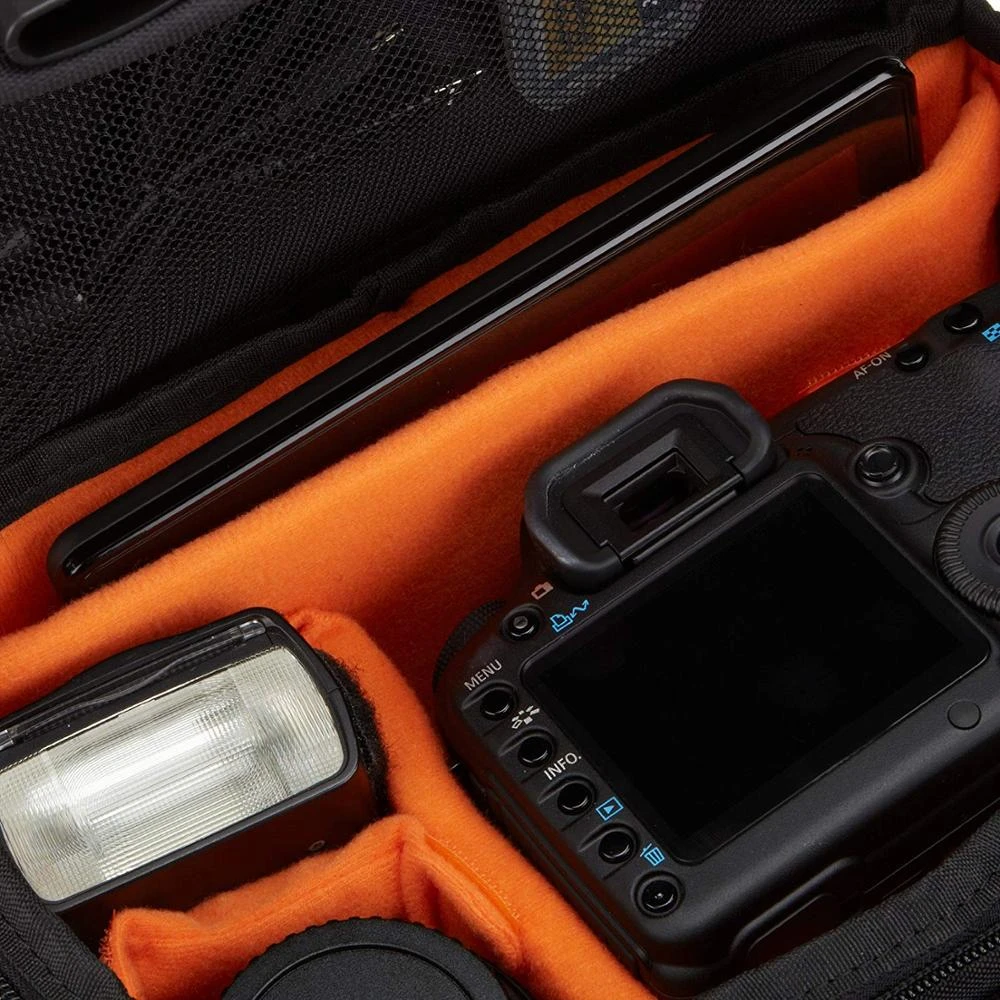 Waterproof backpack video camera bag Gadget Bag with handle Orange camera sling bag