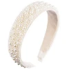 Wedding Delicate Shinny Pure White Full Pearl Headbands White Pearl Accessories Hair Headband For Women