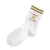 Import White and black breathable cotton women mid tube sports socks from China