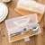 Import White clear pp plastic spoon knife picnic food fruit container storage boxes bins from China