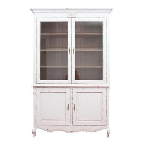 White Distressed Wooden Cabinet for Living room - Indonesia furniture manufacturer