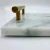 Import white marble coster serving tray with metal for home hotel bathrooms restaurants kitchens from China