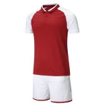 White Red Soccer Shirt  Jersey Soccer Suit Blank Cheap Football Wear