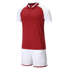 White Red Soccer Shirt  Jersey Soccer Suit Blank Cheap Football Wear