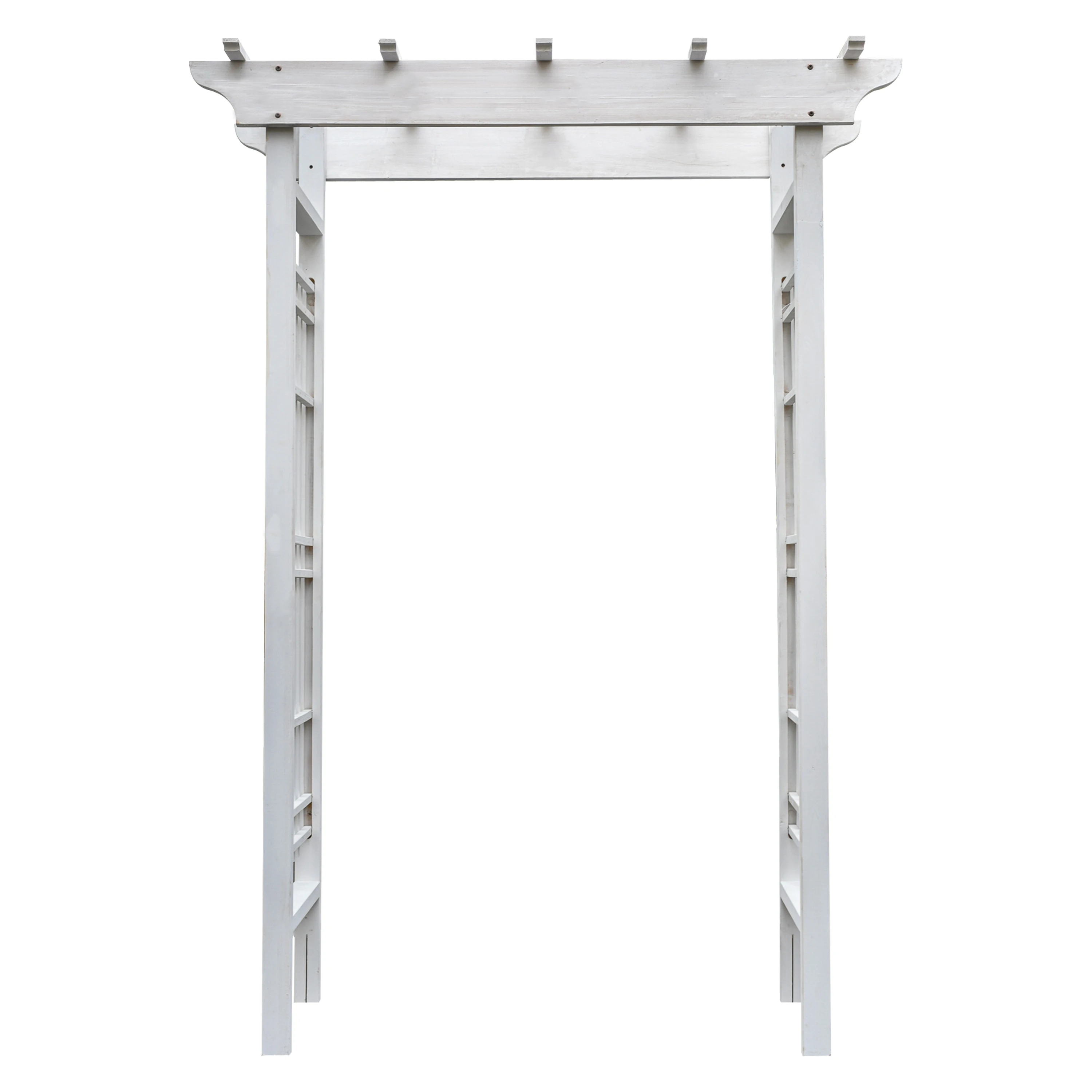 White Wedding Easily Assembled Garden Arbor Water Based Paint Wood arch