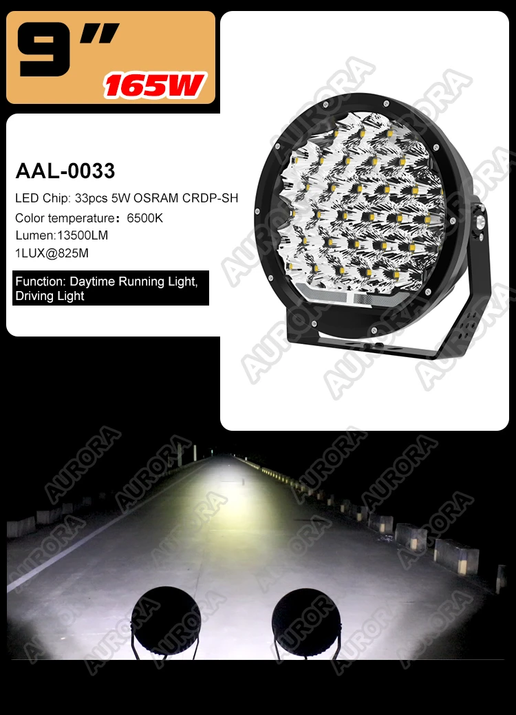 Wholesale ARB Round led work light 9inch 185w round led driving light offroad