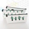 Wholesale cactus zipper pencil cases bags for kids