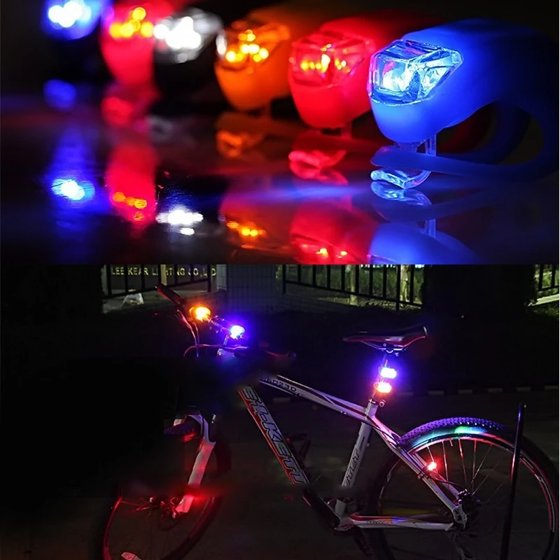 Wholesale Cheap Silicone LED Bicycle Light Rubber Waterproof Bike Light