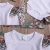 Wholesale children girl Clothes Set Pure cotton fly sleeved white top + flower pants 3pcs kids clothing suit