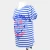 Import Wholesale Children Wears Blue Stripe White Clothing Ocean Spirit Letters Baby Boy T Shirt Clothes from China