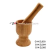 wholesale chinese cheap bamboo mortar and pestle, mini mortar and pestle for promotional