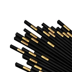 Wholesale Custom Alloy Chopsticks Black Gold With Personalized Logo