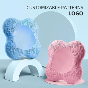Wholesale Custom Logo Fitness Eco-Friendly Soft Foam PU Yoga Knee Pads Cushion For Yoga Pilates Exercise