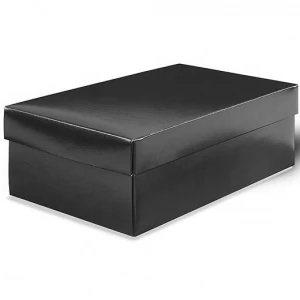 Wholesale Custom LOGO Printed Paper packaging Cardboard Black Shoes Box With Lid