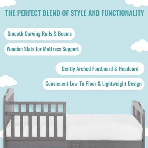 Wholesale custom single beds for children with safety rails on both sides