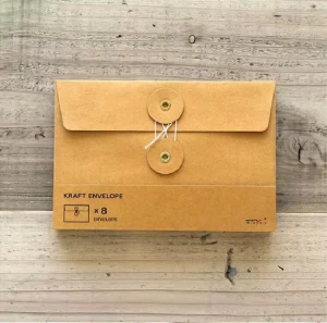 Wholesale customized Recyclable Kraft paper packaging envelope bag with string