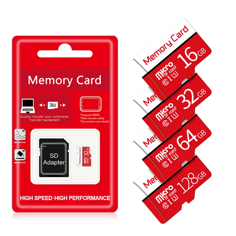 Wholesale Factory SD Price Class 10 U3 Red Sd Card Phone 2G 4G 8G 16G 32G 64Gb 128Gb 256Gb Memory Card