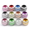 wholesale factory supplier 11*13mm big hole aluminium thread beads Scattered bead